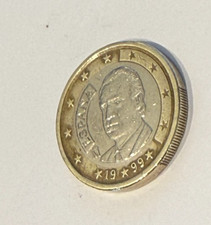 1 Euro Münze von 1999 Spanien sehr selten Umlaufmünze Juan Carlos
