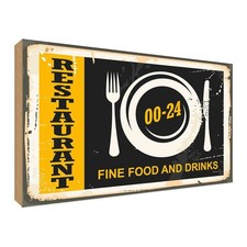 Holzschild 30x40 cm Restaurant