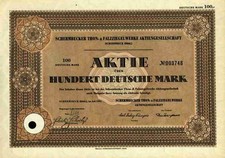 Schermbecker Thon Falzziegelwerke 1951 Prinz Gewerkschaft Union Nelskamp 100 DM