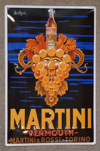 Blechschild martini vermouth - martini,