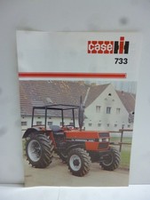 CASE IH International 733 Traktor Original altes Schlepper Prospekt  2 Seiten