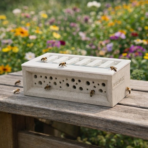 Bienenhotel mit tränke für - tränke,