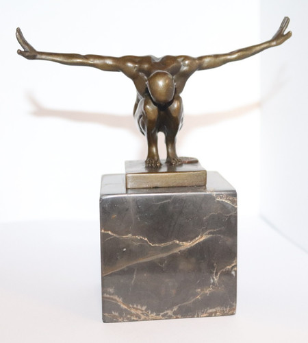 Bronze skulptur figur - /,