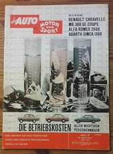 Auto Motor Sport 07/62 Austin A60 Cambridge, Renault Caravelle+Floride, Maserati
