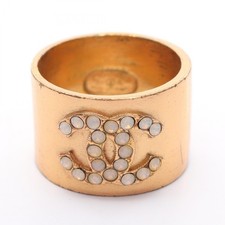 CHANEL CC Logo Ring vergoldet