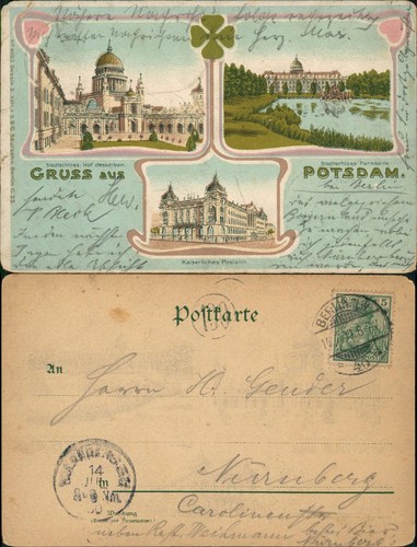 Ansichtskarte potsdam bild - ansichtskarte,