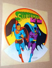 Superman / Batman - Aufkleber vom Ehapa Verlag - 1. Auflage Gelb 1980er
