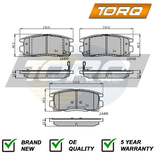 Brake pads set rear - set,