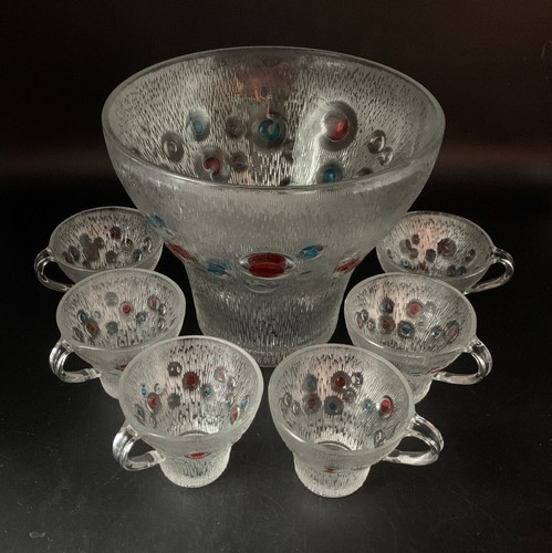 Vintage bowle glas set - vintage, ddr