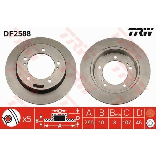 Trw bremsscheibe vorne - bremsscheibe,