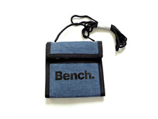 Herren Portemonnaie Brustbeutel mit Klettverschluss blau Bench