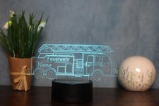 Personalisierte Feuerwehrmann LED-Tischlampe Geschenk für Feuerwehrmänne