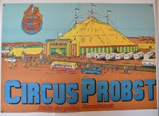 Original Deutsches Vintage DDR Zirkus Poster - Circus Probst - 31,5" x 45"