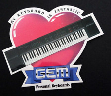 Werbe-Aufkleber GEM Personal Keyboard Galanti Electro Musical Herz 80er Jahre