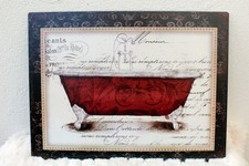 Shabby Blechschild Nostalgie Bad Badezimmer Badewanne Vintage Wanddeko franz.