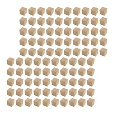100x Holzklötze, quadratische Blöcke für DIY-Projekte, Puzzle, Basteln