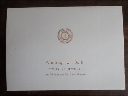 Ddr urkunde stasi wachregiment - ddr,