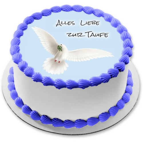 Taufe taube tortenaufleger - taufe,