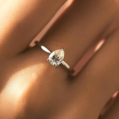Echter 8ct moissanit ring - 0,8ct,