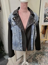 Desigual Damen Mickey Mouse Jacke Mit  Leder Gr L-XL 🌹gerne Preisvorschläge 