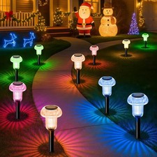 6x Gartenleuchte Solarleuchte Gartenlampe LED Solarlampen Garten Balkon Bunt