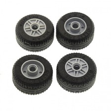 4x Lego Rad 30.4x14 schwarz Felge 18x14 neu-hell grau 58090 55981c03