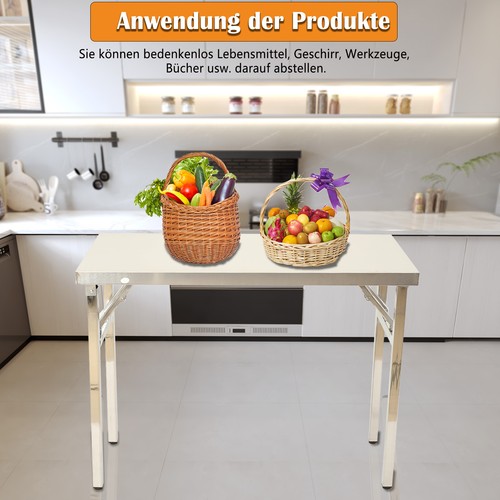 100x50x75cm klappbar edelstahl - 100x50x75cm,