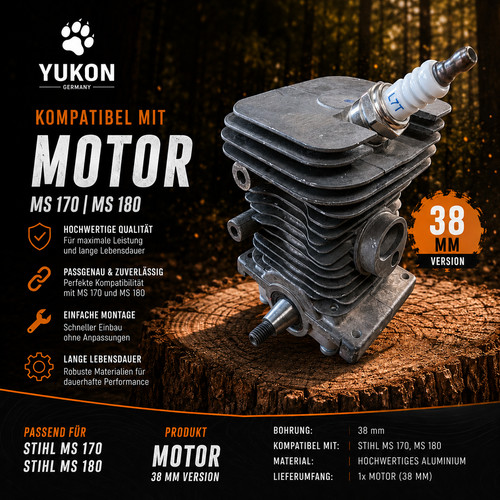 Motor komplett 38mm - , kompatibel