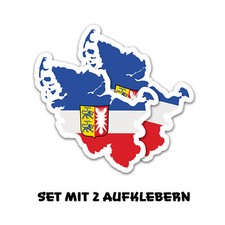 2x Aufkleber Länderfahne