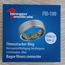 Fitnesstracker-Ring, Sp02, Herzfrequenz, Schlafanalyse, silber, Gr.57 