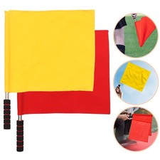  2 Pcs Schiedsrichterfahnen Schiedsrichter-Fahnen Handsignalflagge