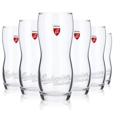 6x Budweiser Bier Glas 0,3L