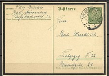 DR 1937 Ganzsachenpostk. P 235 !-6 Pf.d.grün Hindb.,Tod des Reichspr., Bad Dürre