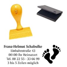 Adressenstempel Stempel Holzstempel PODOLOGIE Fußpflege Podiatrie Firmenstempel