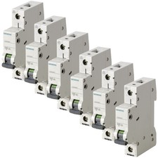6x Siemens LS-Schalter Leitungsschutzschalter Sicherungsautomat B 1-Polig 10A