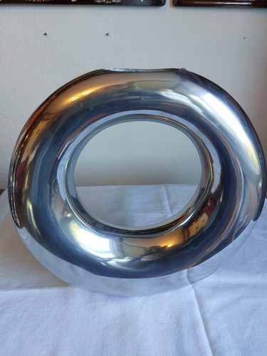 Vase design silber hochglanz - -,
