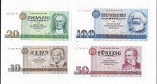 10 20 50 100,- Mark DDR Z