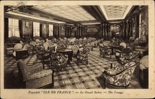Ak Passagierschiff Ile de France, CGT, der große Salon - 4419783