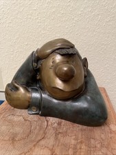 Loriot Bronze „Der Denker“, Signiert mit Nummerierung, Ars Mundi, Zertifikat