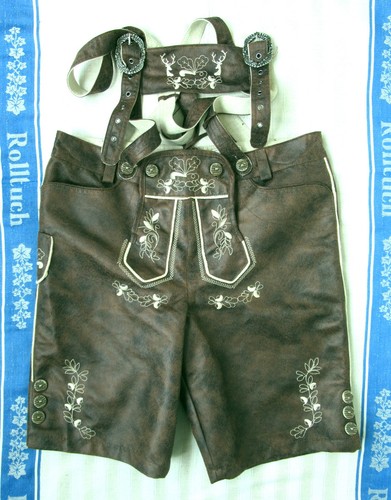 Bestickte braune trachtenhose - braune,