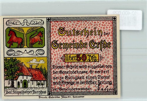 10400029 2376 erfde notgeld - -,