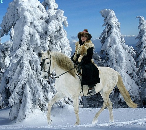 Winter reitmantel pelz - winter,