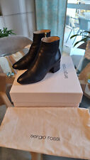 Sergio Rossi Stiefeletten Ankle Boots Schuhe schwarz Kalbsleder Gr. 34.5 