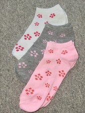 Socken 3er Set weiß/grau/rose gemustert Größe 35-38 TK Maxx