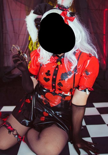 Latex kleid dress rot schwarz - kleid,