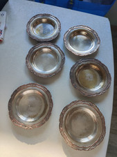 Antike Silberteller 6 Stück