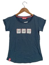 Derbe Damen T-Shirt Casual Petrol Gr. 34/XS Tiermotiv