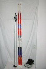 FISCHER " XC CROWN " TOP LANGLAUFSKI 205 CM + LANGLAUFSCHUHE GR:42 IM SET.