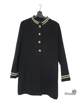 Blazer / Long-Jacke "DIFF" Made in France Jersey schwarz /goldene Akzente Gr.40