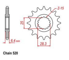 Ritzel 14Z Yamaha YFM 700 YFZ